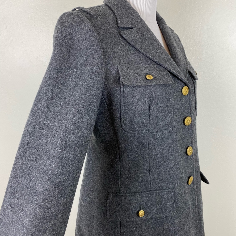 Fossil Gray Wool Blend Military Utility Jacket - image 6